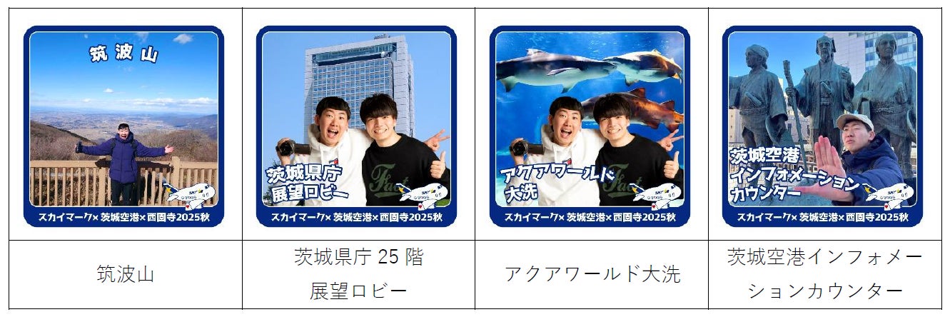 4つの観光スポットの画像