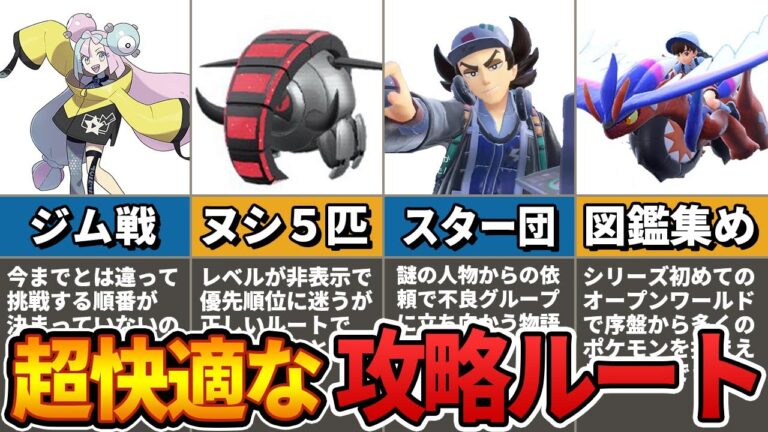【ポケモンSV】迷う前に見るべき！超快適なおすすめ攻略ルートまとめ