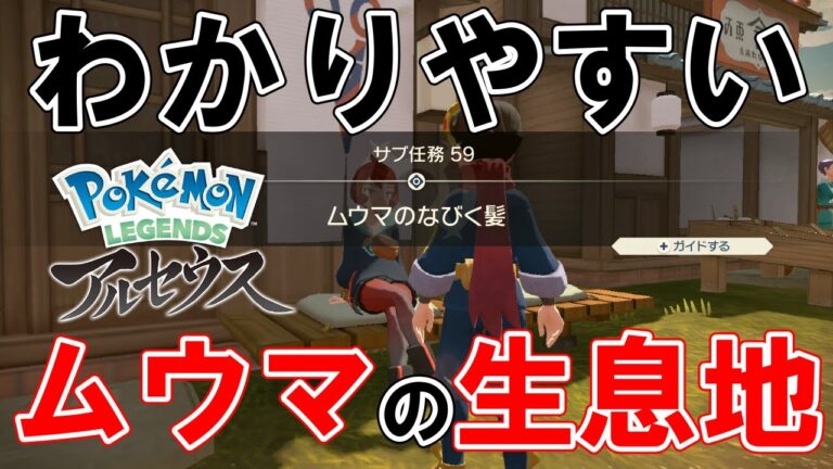 【サブ任務59】『ムウマのなびく髪』攻略【ポケモンレジェンズアルセウス】