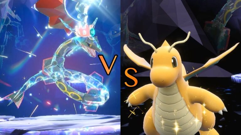 [ ソロ ] カイリュー VS 黒いレックウザ  テラレイドバトル 英語版ポケモンSV