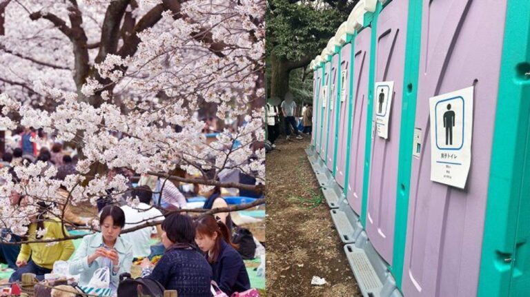 花見客が怒り 女性トイレ行列問題