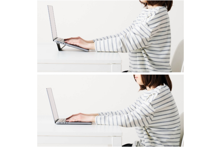 仕事中ハトみたいに顔が前に出ちゃうあなたに。貼れるノートPCスタンド、エレコムから