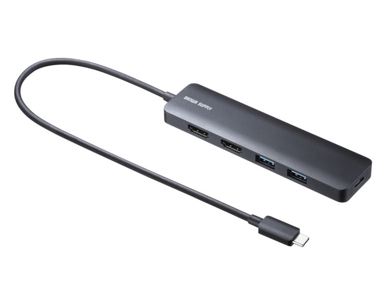 最大4K/60Hzの2画面出力が可能なUSB Type-Cドッキングステーション – PC Watch