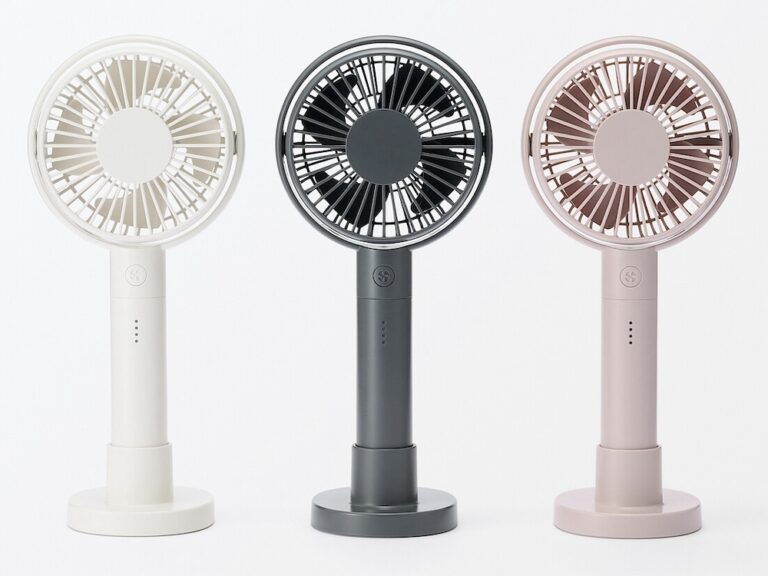 無印、モバイルバッテリーにもなるハンディファン – 家電 Watch