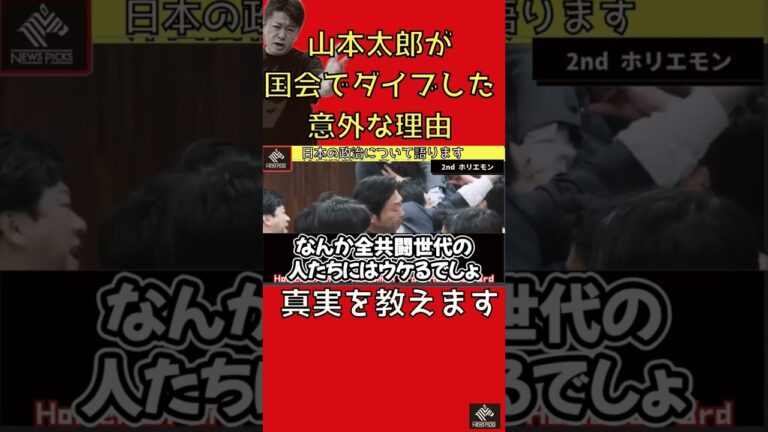 【真相】れいわ山本太郎がダイブした理由