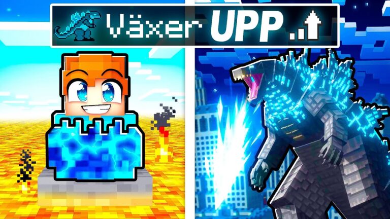 Växer Upp Som GODZILLA i Minecraft!