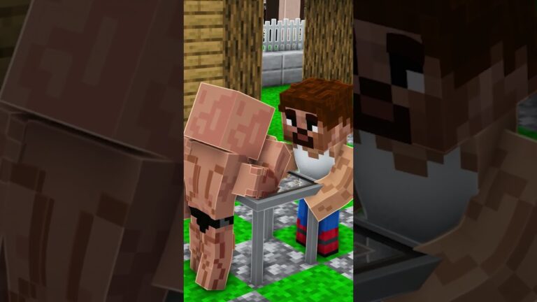 Minecraft’ta Bilek Güreşi! 😂 – Minecraft #shorts