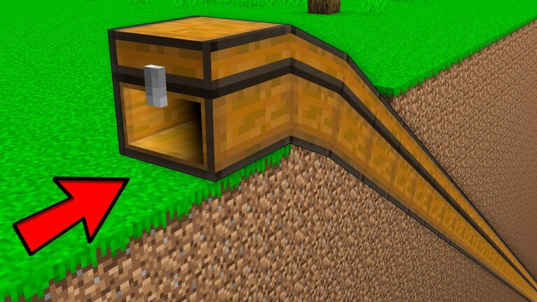 I found a UNDERGROUND CHEST in Minecraft ! What’s INSIDE the LONGEST CHEST ?