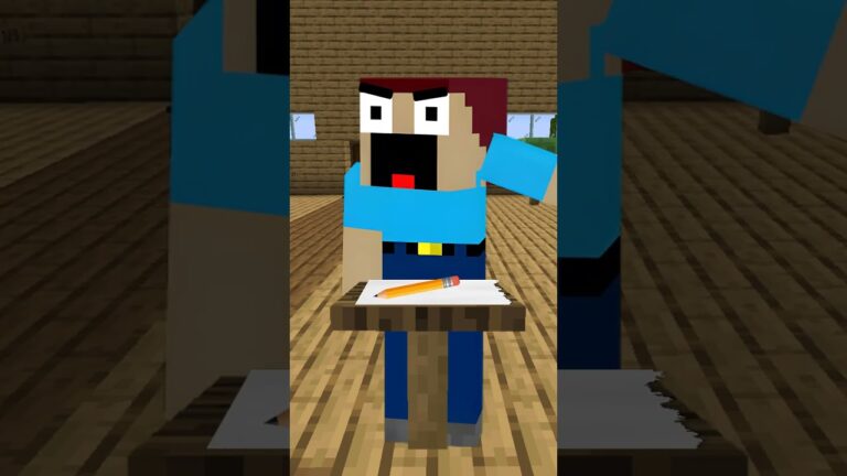 ¡CUANDO HACES UN EXAMEN! #minecraft #shorts #minecraftshorts