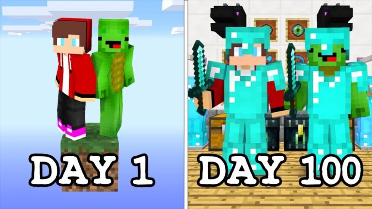 100 Days, But It’s Only One Block in Minecraft