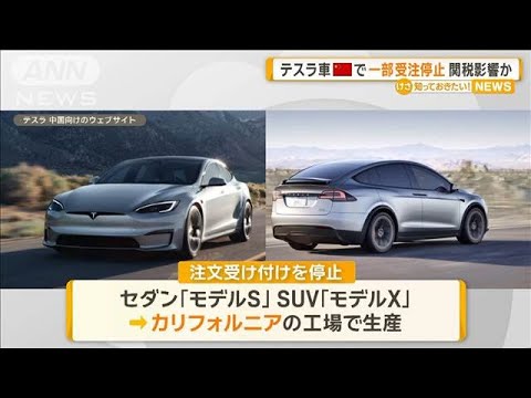 テスラ車 中国で一部新規受注停止　関税影響か【知っておきたい！】【グッド！モーニング】(2025年4月13日)