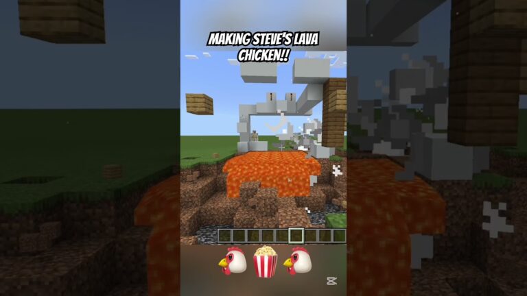 Making Lava Chicken In Minecraft! #shorts #minecraft #lavachicken