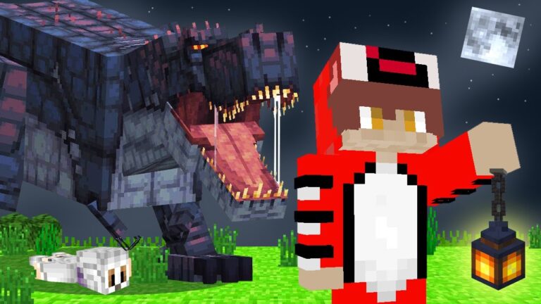 Sobrevive a los DINOSAURIOS GIGANTES en Minecraft…🦖