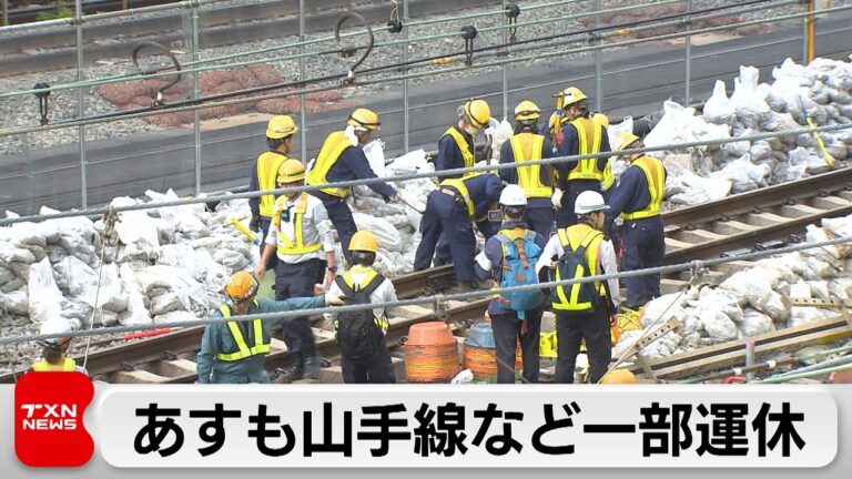 山手線と京浜東北線 一部区間運休 羽田直結新路線の線路工事で