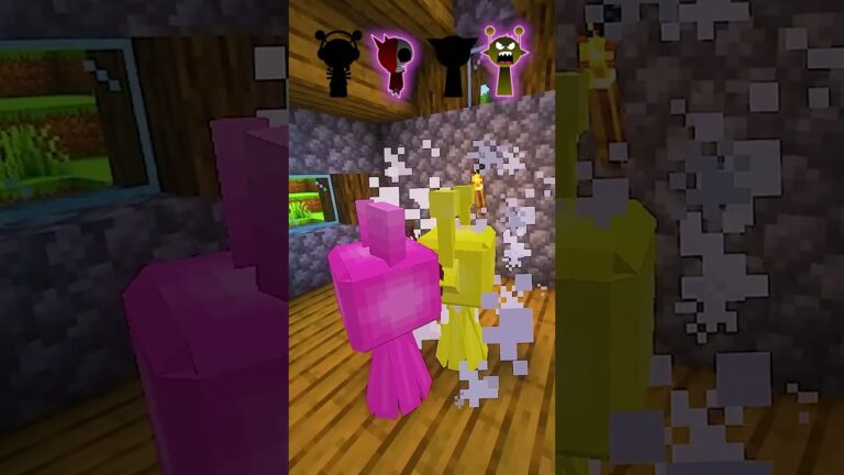 ESCONDE ESCONDE COM PINKI NO MINECRAFT! #shorts