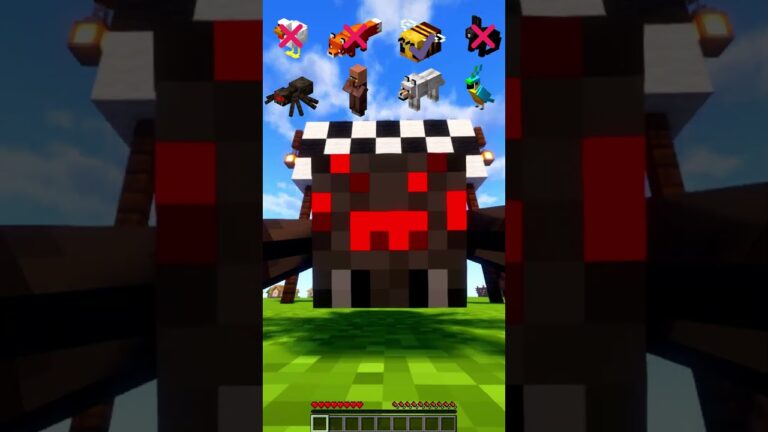 MINECRAFT : BLACK HOLE VS MOB’S JUMP 😍 WAIT FOR IT…(BUMBLE BEE) #minecraft #shorts