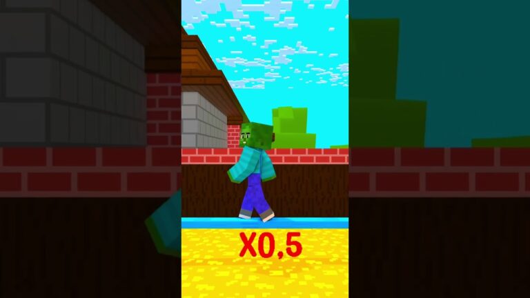 Zombie Log Walk – x4 x2 x1 x0.5 x0.1 #minecraft