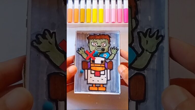 Diy Minecraft CHICKEN JOCKEY pinball game #diy #minecraft #papercraft #thingstodo #ytshorts #art