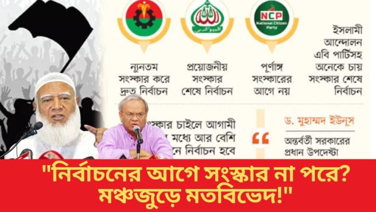 সংস্কার না নির্বাচন আগে? বিভক্ত রাজনীতি, দ্বিধায় দেশ!