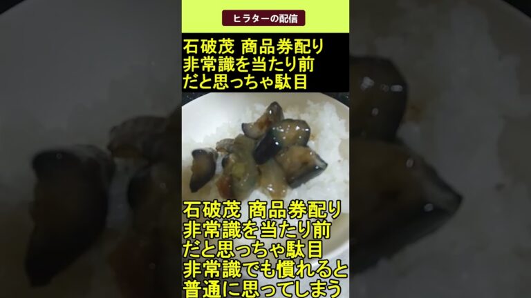 石破茂 商品券配り 非常識を当たり前だと思っちゃ駄目 2025.04.19 ヒラターの配信 ショート #shorts