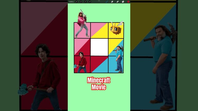 Minecraft movie characters digital color mixing #colormixing #digitalart #minecraft