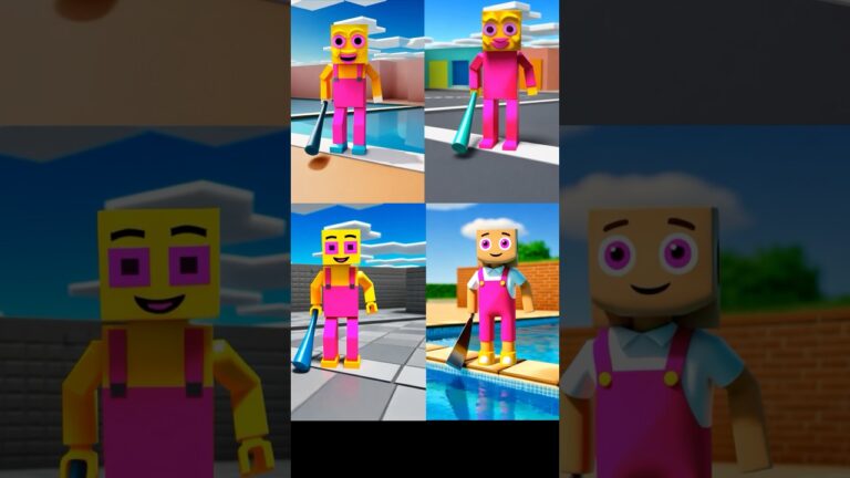 POCOYO Y TUNG TUNG TUNG SAHUR #shorts #minecraft #lego #smilingcritters #sprunki #poppy4