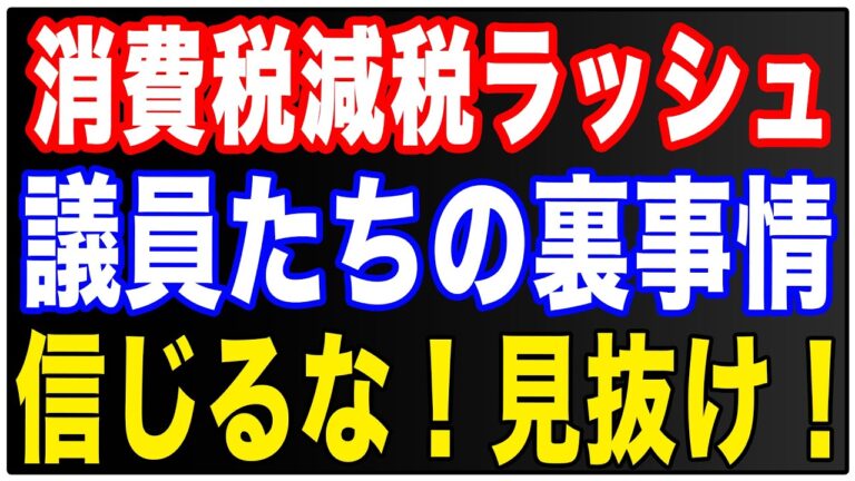 【消費税減税ラッシュ】参院選前に政治家たちが豹変！本当に国民のため？
