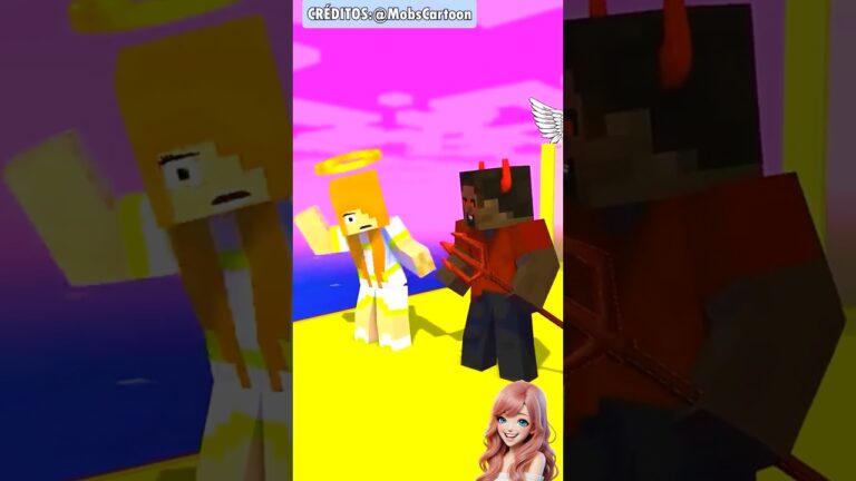 Steve 😈 vs Alex 👼: Quien ganará? @MobsCartoon #animation #minecraft #shorts
