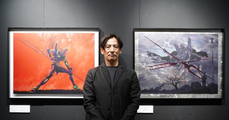 「雑 前田真宏 雑画集」発売記念アート展が開幕、本銀箔に浮かび上がる第13号機（レポート / 写真25枚）