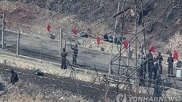 北朝鮮兵 軍事境界線を一時侵犯