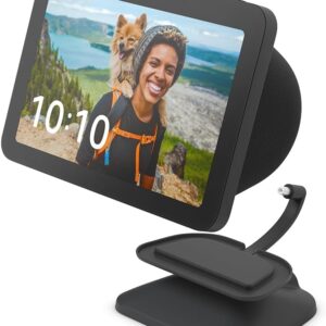 【Echo Show 8 (第3世代) 用】USB-C充電ポート付き角度調節スタンド (チャコール)