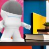 AlexaスマートスピーカーEcho Dot 第4世代または第5世代デスクトップスタンドスタンド - Amazon - Mr. Bill (ホワイト) - 画像 (3)