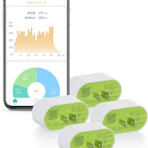 節電スマートプラグ ePlug3 電気代・消費電力が丸見え スマートコンセント 消費電力モニター プラグ タイマー付き コンセント 節電 省エネ 遠隔操作 音声コントロール エコ GPS連動【 Alexa, Google Home, Siri,HomeLink対応】（4個入り）