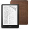 【セット買い】Kindle Paperwhite シグニチャーエディション 32GB 広告なし ブラック【純正 プレミアムレザーカバー (ウォルナット) + 保護フィルム セット】 - 画像 (2)