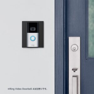 【Ring Video Doorbell 4/Battery Doorbell Plus互換】既設ドアホン取替用カバー (1個用ボックス対応) | ブラック