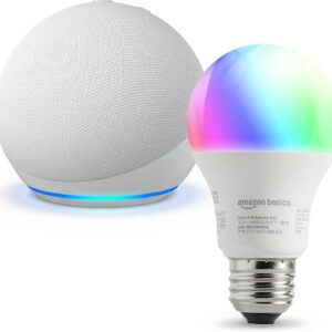 【セット買い】Echo Dot (第5世代) グレーシャーホワイト + Amazonベーシック スマートLED電球 (E26・60W形相当 800lm・調光・調色タイプ)