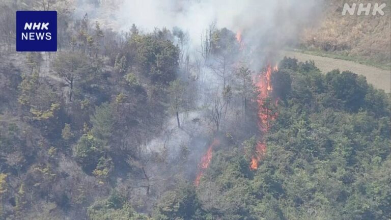 長崎 五島の山林火災 徐々におさまるも 避難指示は継続
