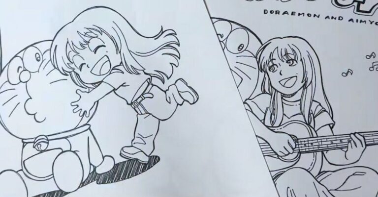 プロが本気で“ドラえもんの塗り絵”をしたら……　衝撃の仕上がりに「天才か？」「私の知ってる塗り絵と違う」