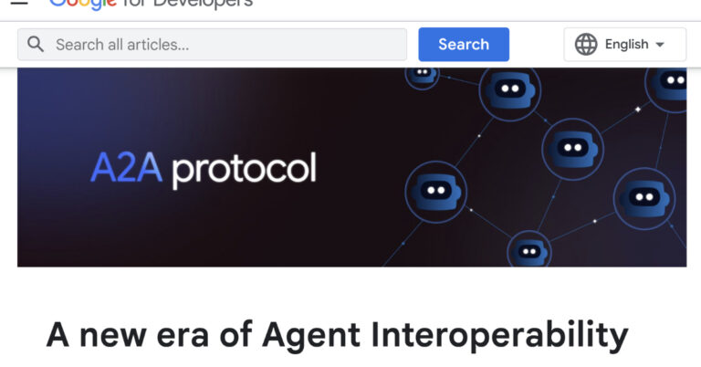 Google、AIエージェントの相互運用向けオープンプロトコル「Agent2Agent（A2A）」リリース