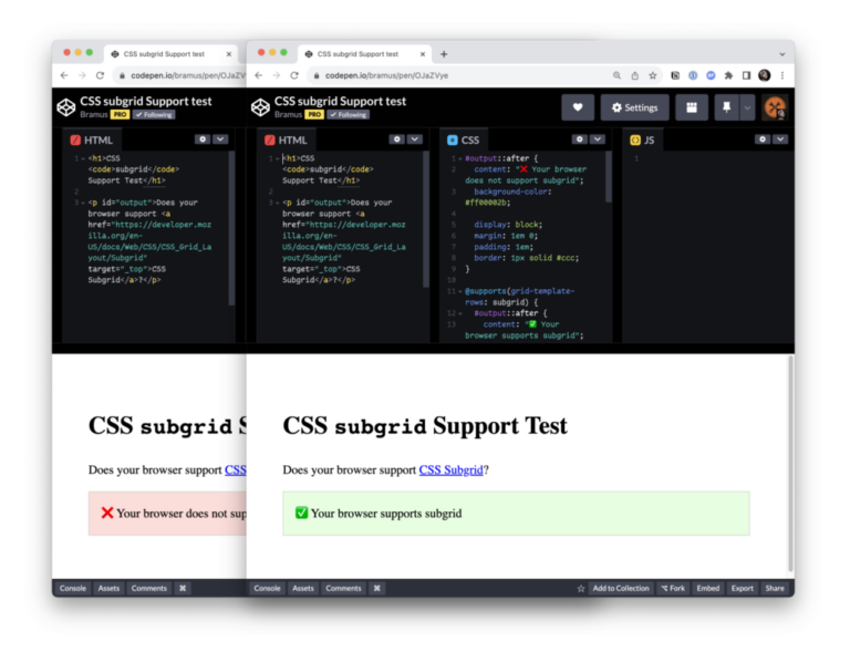 クリスのコーナー：Subgrid  –  Codepen