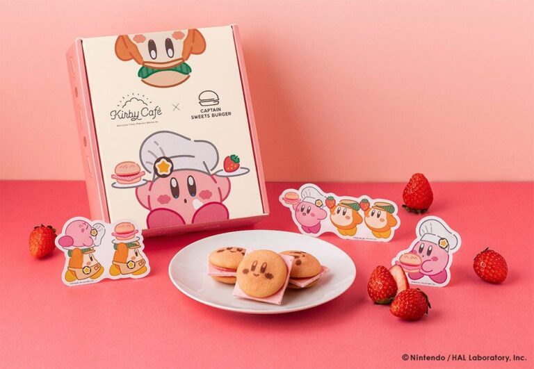 “カービィのストロベリーバーガー”がJr東京駅限定で4月18日発売。キャプテンスイーツバーガーコラボ第2弾、オリジナルステッカーがランダム封入