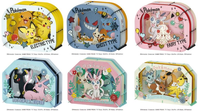 『ポケモン』イーブイと進化系たちが精密なペーパーシアターに全員集合。かわいすぎるから全部そろえたい
