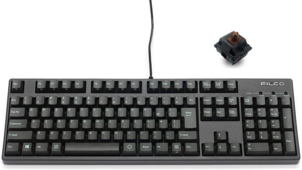 FILCO Majestouch ＋ ASK CHERRY MX 茶軸 フルサイズ 日本語配列 108キー PBT2色成形アスファルトキーキャップ搭載 Nキーロールオーバー対応 ファンクションキー機能搭載 ブラック