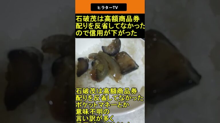 石破茂 は高額商品券配りを反省してなかったので信用が下がった 2025.05.31 ヒラターTV ショート #shorts