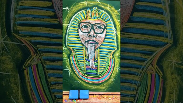 【黒板アートリクエスト】 チョークで ヒカキン×エジプトミームかいてみた #ヒカキン  #黒板アート #チョークアート #エジプトミーム    #chalkart #shorts