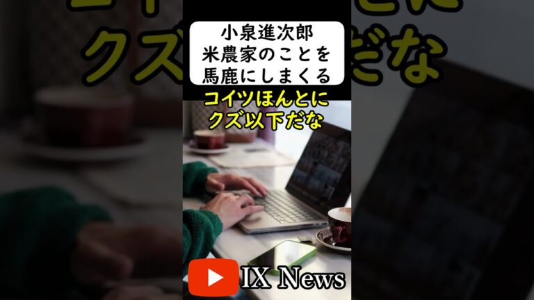 【衝撃】小泉の「アホ発言」にコメ農家困惑ｗｗｗ