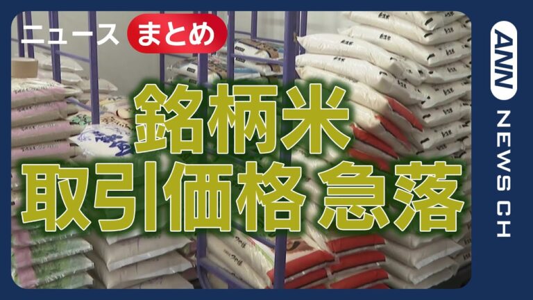 【コメ】銘柄米“取引価格”が急落　備蓄米効果？　60キロで4000円下落 / 新米収穫開始も…離島は“高すぎるコメ”に苦悩 / など【最新ニュースまとめ】(2025年6月9日～10日) ANN/テレ朝