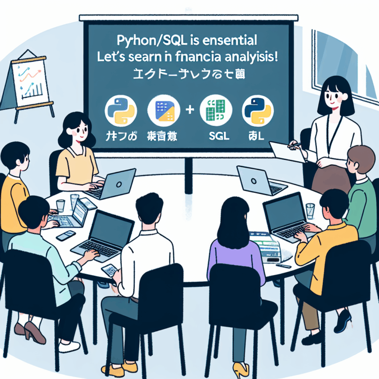 Python/SQLは財務分析に必須！実務に役立つスキルを学ぼう。