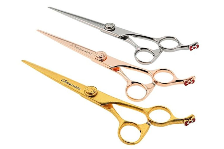 「金箔キティ登場！プロ仕様のハサミ」