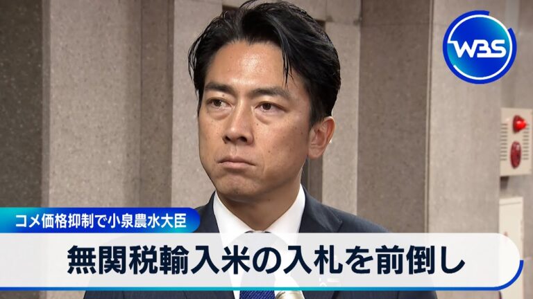 無関税輸入米の入札を前倒し　コメ価格抑制で小泉農水大臣【WBS】